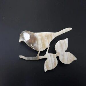 🕊️Sparrow Bird Natural Buffalo Horn Brooch
